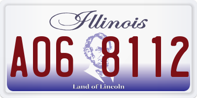 IL license plate A068112
