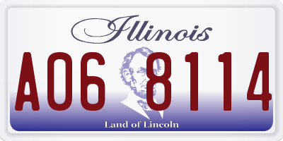 IL license plate A068114