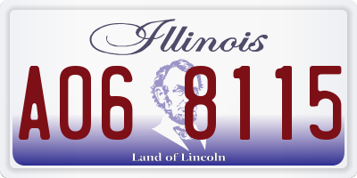 IL license plate A068115