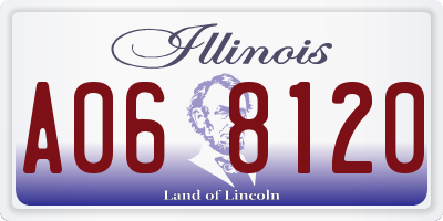 IL license plate A068120