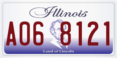 IL license plate A068121