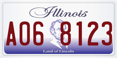 IL license plate A068123