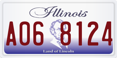 IL license plate A068124