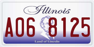 IL license plate A068125