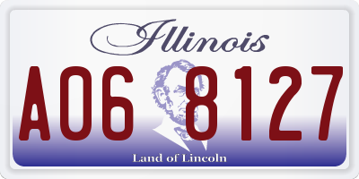 IL license plate A068127
