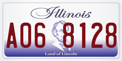 IL license plate A068128
