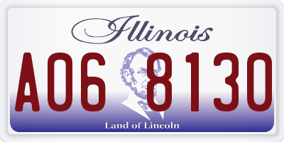 IL license plate A068130