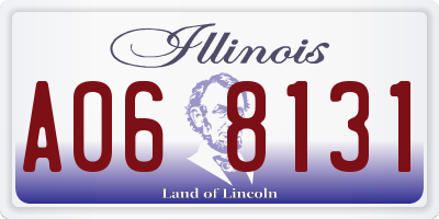 IL license plate A068131