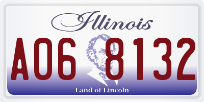 IL license plate A068132
