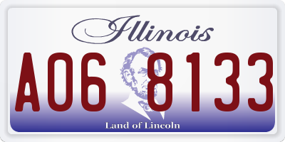 IL license plate A068133