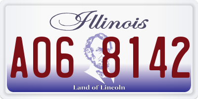 IL license plate A068142