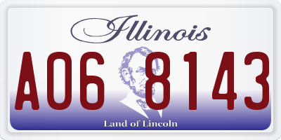 IL license plate A068143