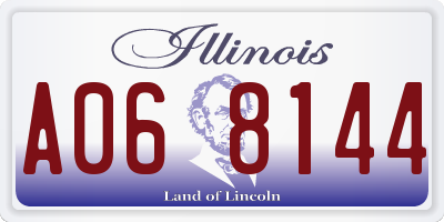 IL license plate A068144