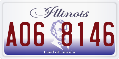 IL license plate A068146