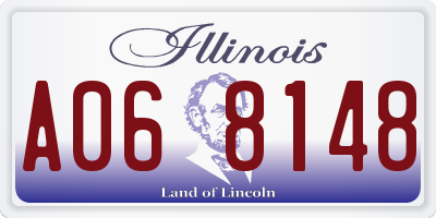 IL license plate A068148