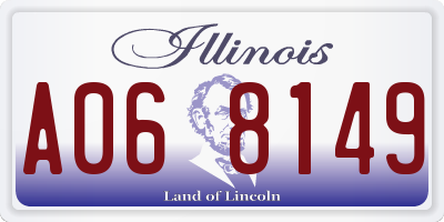 IL license plate A068149