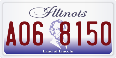 IL license plate A068150