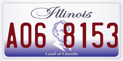 IL license plate A068153