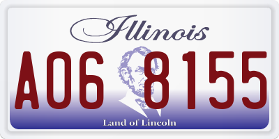 IL license plate A068155