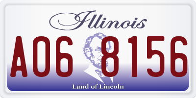 IL license plate A068156