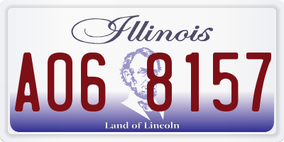 IL license plate A068157