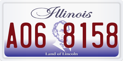 IL license plate A068158