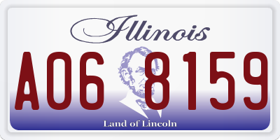 IL license plate A068159