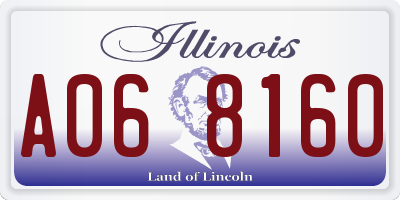 IL license plate A068160