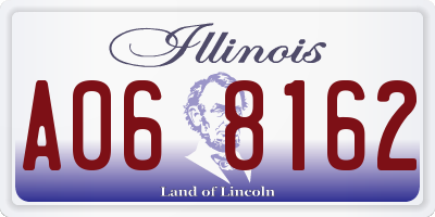 IL license plate A068162
