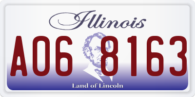IL license plate A068163