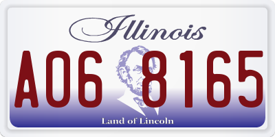 IL license plate A068165