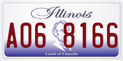 IL license plate A068166