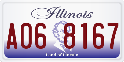 IL license plate A068167