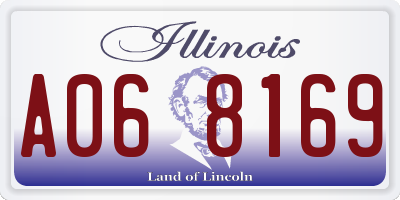 IL license plate A068169