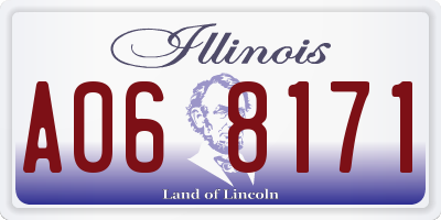 IL license plate A068171