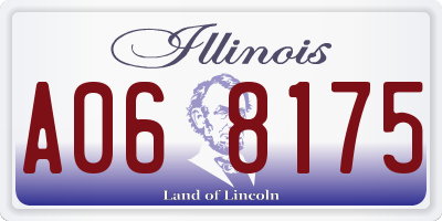 IL license plate A068175