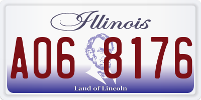 IL license plate A068176