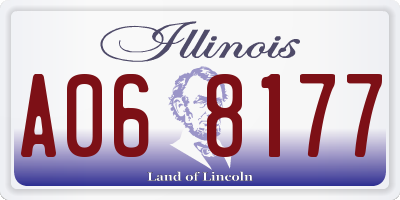 IL license plate A068177