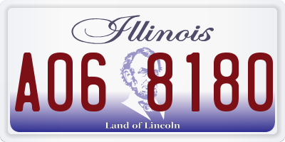 IL license plate A068180