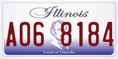 IL license plate A068184