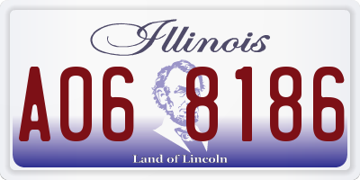 IL license plate A068186
