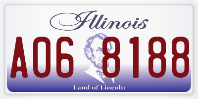 IL license plate A068188