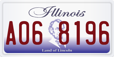 IL license plate A068196