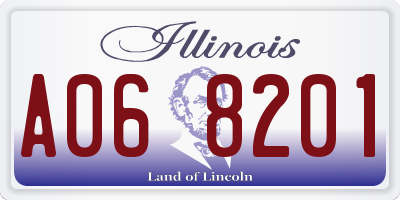 IL license plate A068201