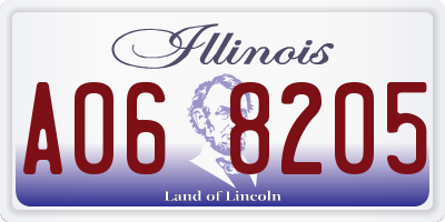 IL license plate A068205