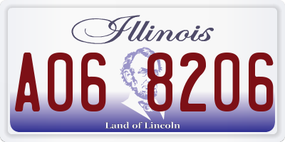 IL license plate A068206