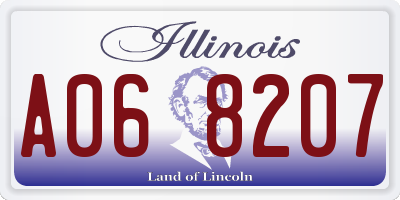 IL license plate A068207