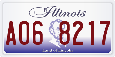 IL license plate A068217