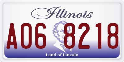IL license plate A068218