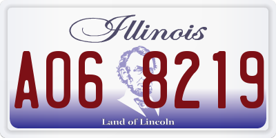 IL license plate A068219
